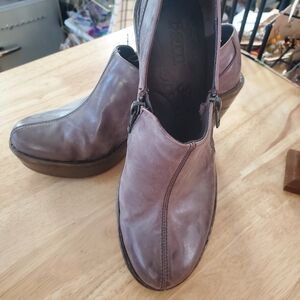 Born Purple Leather Slip-On Shoes